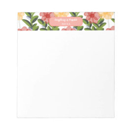 Abstract Watercolour Florals Notepad Notitieblok