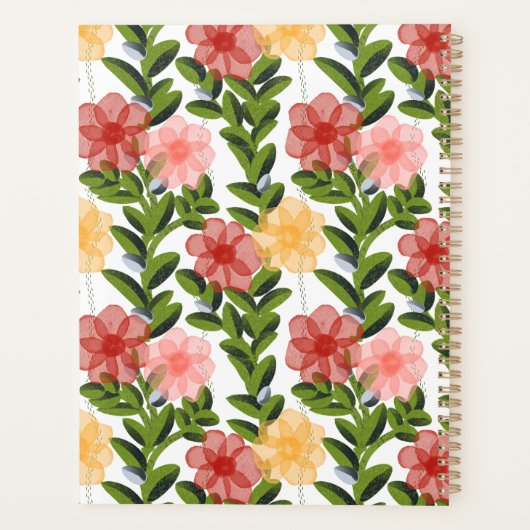 Abstract Watercolour Florals Planner (Achterkant)