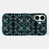 Abstract waterig gearceerd herhalend patroon met k Case-Mate iPhone case (Achterkant (horizontaal))