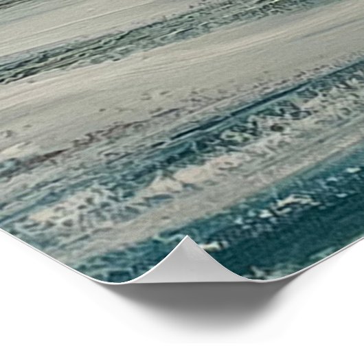 Abstract waterlandschap schilderij poster (Hoek)