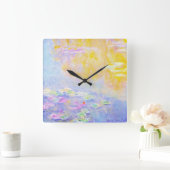 abstract, waterlelies 7 van Monet Vierkante Klok (Huis)
