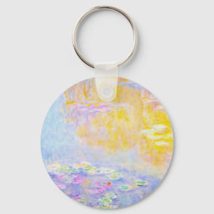 abstract, waterlelies van monet 7 sleutelhanger