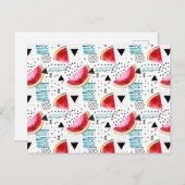 Abstract watermeloenpatroon briefkaart (Voorkant / Achterkant)