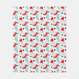 Abstract watermeloenpatroon fleece deken