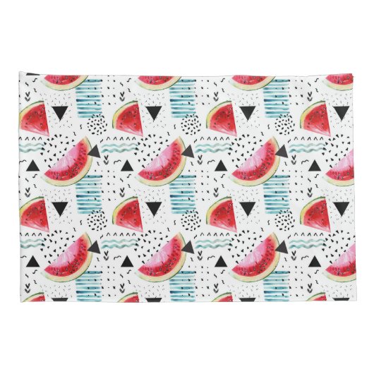 Abstract watermeloenpatroon kussensloop (Achterkant-Rechts)