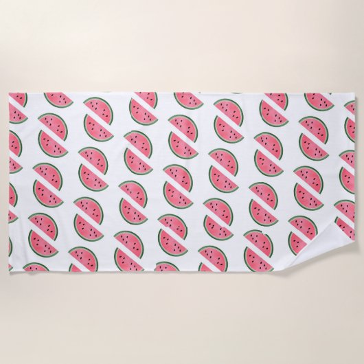 Abstract watermeloenpatroon strandlaken (Voorkant)