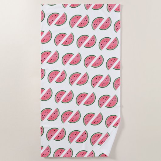 Abstract watermeloenpatroon strandlaken (Voorkant)