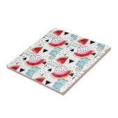 Abstract watermeloenpatroon tegeltje (Zijkant)