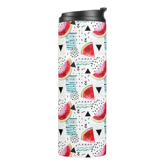 Abstract watermeloenpatroon thermosbeker (Gedraaid links)