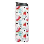 Abstract watermeloenpatroon thermosbeker (Geroteerd rechts)