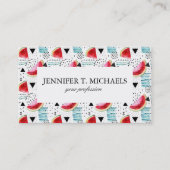 Abstract watermeloenpatroon visitekaartje (Voorkant)