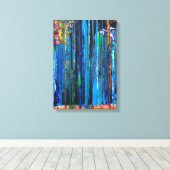 Abstract - Waterval Canvas Afdruk (Insitu (Houten vloer))