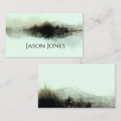 abstract waterverf berglandschap visitekaartje (Voorkant / Achterkant)