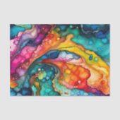 Abstract waterverf bewegingsgolven tissuepapier (Voorkant)