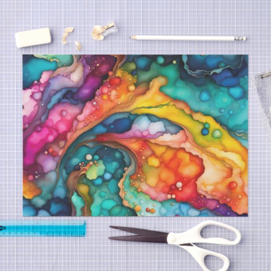 Abstract waterverf bewegingsgolven tissuepapier (Craft)