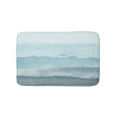 Abstract waterverf blauw zee badmat (Voorkant)