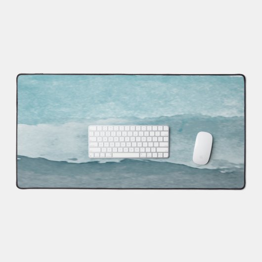 Abstract waterverf blauw zee bureaumat (Keyboard & Muis)