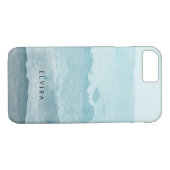 Abstract waterverf blauw zee Case-Mate iPhone case (Achterkant (Horizontaal))
