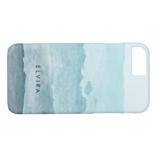 Abstract waterverf blauw zee Case-Mate iPhone case (Achterkant (Horizontaal))