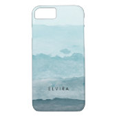 Abstract waterverf blauw zee Case-Mate iPhone case (Achterkant)