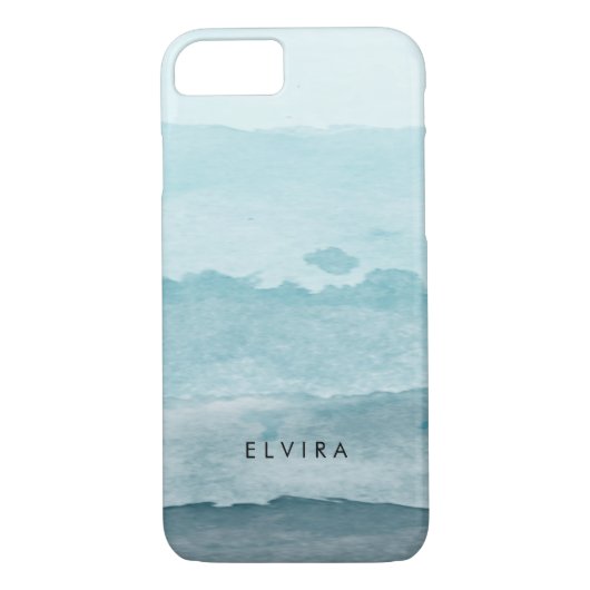 Abstract waterverf blauw zee Case-Mate iPhone case (Achterkant)