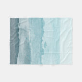 Abstract waterverf blauw zee fleece deken (Voorkant (Horizontaal))
