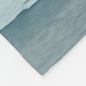 Abstract waterverf blauw zee fleece deken (Hoek)