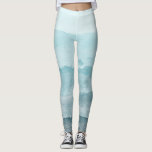 Abstract waterverf blauw zee leggings<br><div class="desc">Een prachtig abstract zee van de waterverf. Een blauw palet dat doet denken aan het strand en de oceaan.</div>