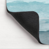 Abstract waterverf blauw zee muismat (Hoek)