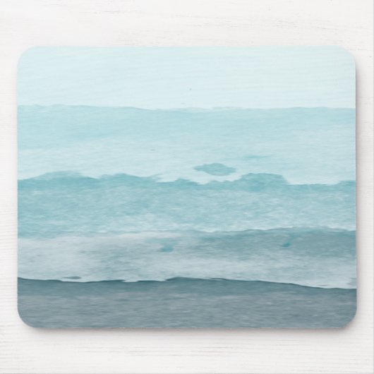 Abstract waterverf blauw zee muismat (Voorkant)