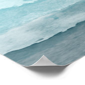 Abstract waterverf blauw zee poster (Hoek)