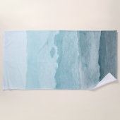 Abstract waterverf blauw zee strandlaken (Voorkant)