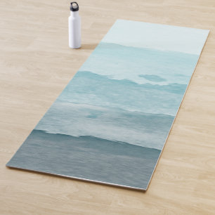 Abstract waterverf blauw zee yogamat