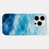 Abstract Waterverf Blauwe Oceaan Zee Case-Mate iPhone Case (Achterkant (horizontaal))