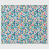Abstract waterverf bloempatroon cadeaupapier (Vlak)