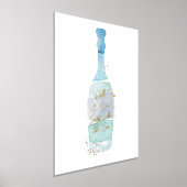 Abstract Waterverf Blue Ocean Message in a Bottle Folie Afdrukken (Laagn)