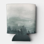 Abstract Waterverf boslandschap Blikjeskoeler (Achterkant)