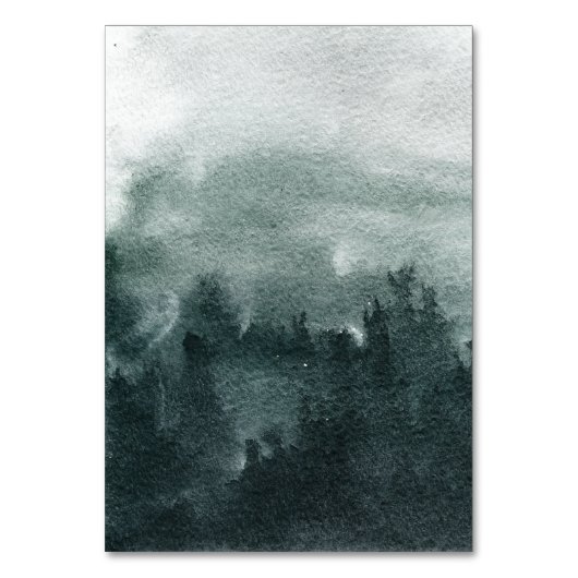 Abstract Waterverf boslandschap Kaart (Achterkant)