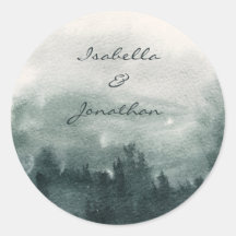 Abstract Waterverf boslandschap