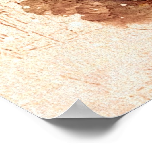 Abstract Waterverf bosschilderen Poster (Hoek)