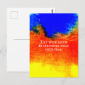 Abstract waterverf citaat over geloof briefkaart (Voorkant / Achterkant)