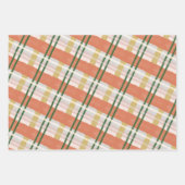 Abstract Waterverf Festive Oranje & Groen Patroon Inpakpapier Vel (Voorkant 3)