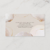 Abstract Waterverf Glanzende Luxe Elegante Goud Klantenkaartje (Achterkant)