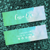 Abstract Waterverf Groen aangepast pictogram Socia Mini Visitekaartje