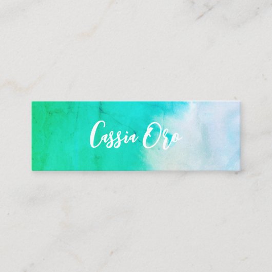 Abstract Waterverf Groen aangepast pictogram Socia Mini Visitekaartje (Voorkant)