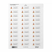 Abstract Waterverf kerstboomruitadres Etiket (Full Sheet)