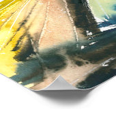 Abstract waterverf kleurrijk landschap poster (Hoek)