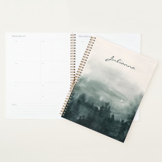 Abstract Waterverf landschap bos op maat Planner (Display)