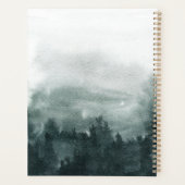 Abstract Waterverf landschap bos op maat Planner (Achterkant)