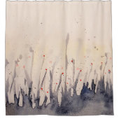 Abstract Waterverf Losse landschap, met de hand ge Douchegordijn (Voorkant)